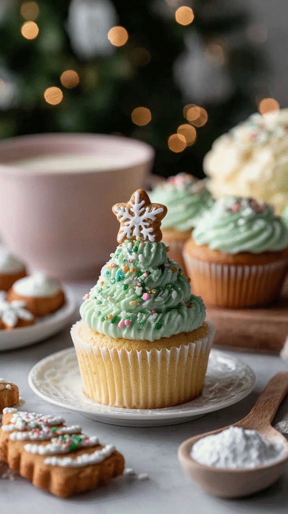 Christmas Tree Cupcakes