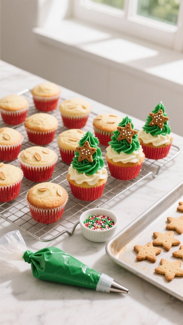 Christmas Tree Cupcakes