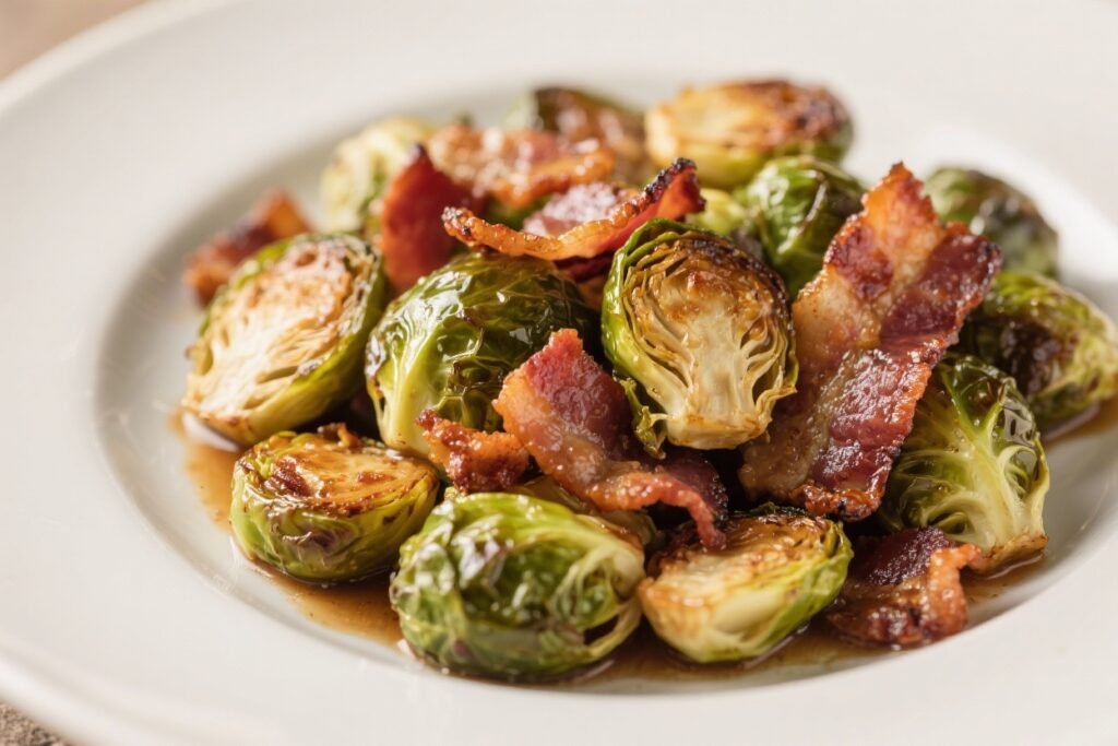 Maple Brussels Sprouts With Crispy Bacon – An Easy Side