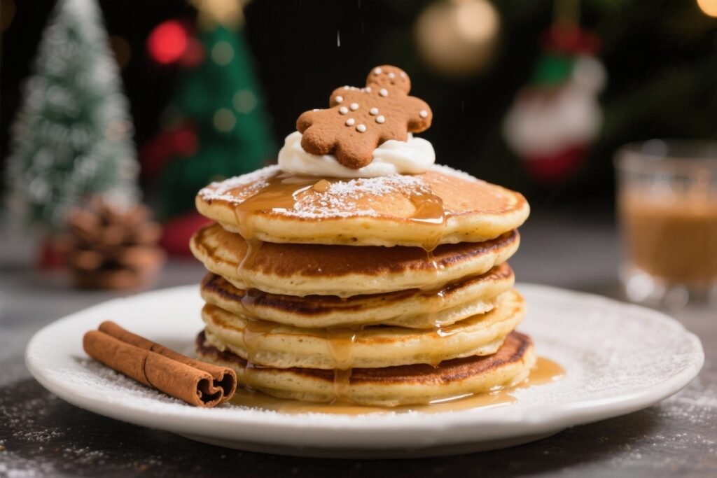 Gingerbread Pancake Stack