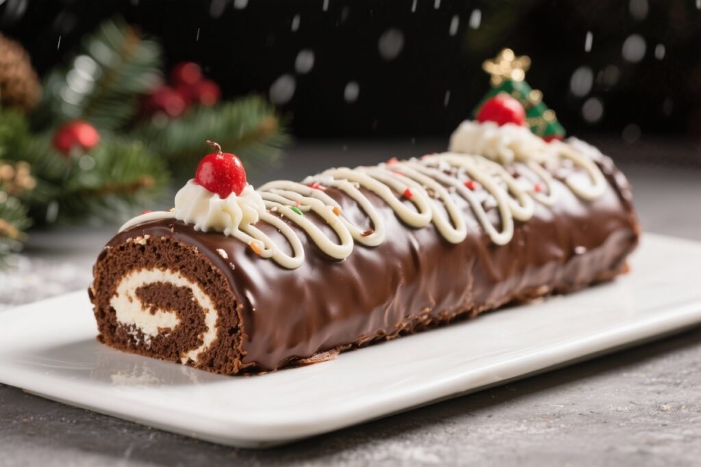 No-Bake Christmas Chocolate Cake Roll – A Quick and Easy Dessert
